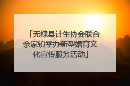 无棣县计生协会联合佘家镇举办新型婚育文化宣传服务活动
