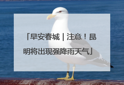 早安春城｜注意！昆明将出现强降雨天气