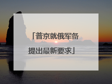 普京就俄军备提出最新要求