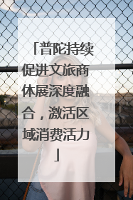 普陀持续促进文旅商体展深度融合，激活区域消费活力
