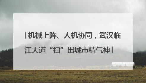 机械上阵、人机协同，武汉临江大道“扫”出城市精气神