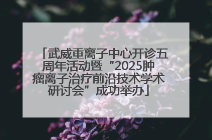 武威重离子中心开诊五周年活动暨“2025肿瘤离子治疗前沿技术学术研讨会”成功举办