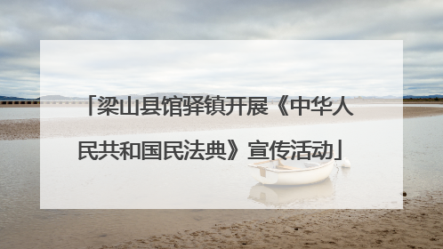 梁山县馆驿镇开展《中华人民共和国民法典》宣传活动