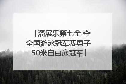 潘展乐第七金 夺全国游泳冠军赛男子50米自由泳冠军