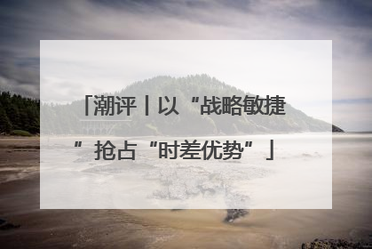 潮评丨以“战略敏捷”抢占“时差优势”