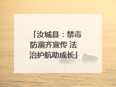 汝城县：禁毒防溺齐宣传 法治护航助成长