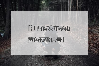江西省发布暴雨黄色预警信号