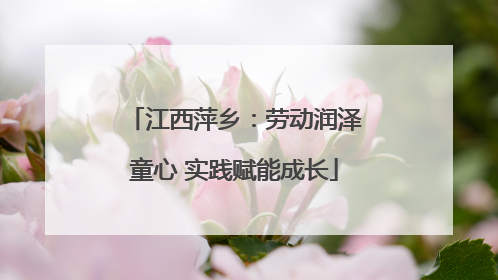 江西萍乡：劳动润泽童心 实践赋能成长