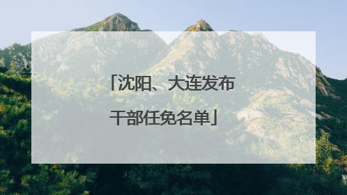 沈阳、大连发布干部任免名单