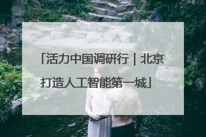 活力中国调研行｜北京打造人工智能第一城