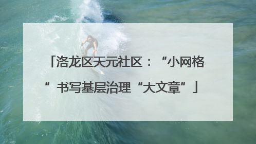 洛龙区天元社区：“小网格”书写基层治理“大文章”