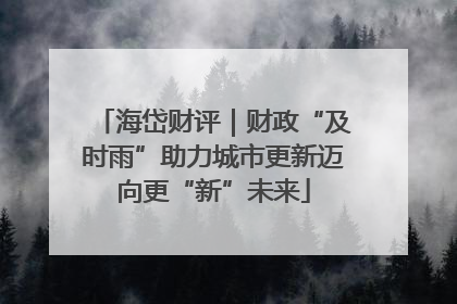 海岱财评｜财政“及时雨”助力城市更新迈向更“新”未来