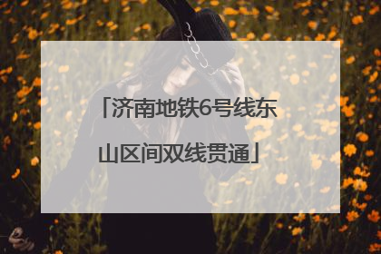 济南地铁6号线东山区间双线贯通