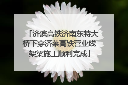 济滨高铁济南东特大桥下穿济莱高铁营业线架梁施工顺利完成