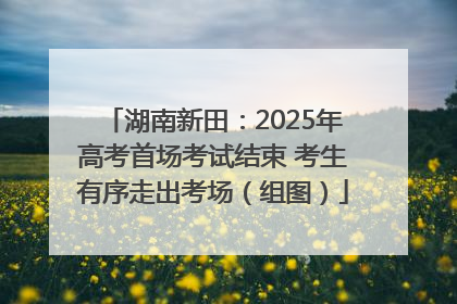 湖南新田：2025年高考首场考试结束 考生有序走出考场（组图）