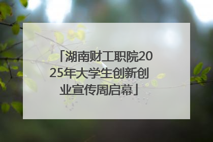 湖南财工职院2025年大学生创新创业宣传周启幕