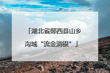 湖北省郧西县山乡沟域“流金淌银”