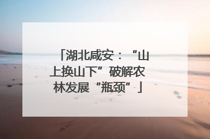 湖北咸安：“山上换山下”破解农林发展“瓶颈”