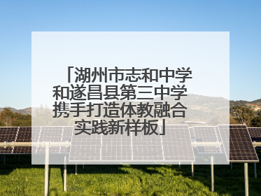 湖州市志和中学和遂昌县第三中学携手打造体教融合实践新样板