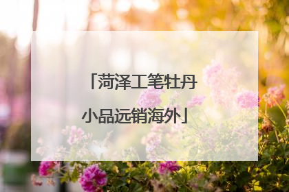菏泽工笔牡丹小品远销海外