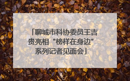 聊城市科协委员王吉贵亮相“榜样在身边”系列记者见面会