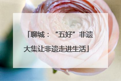 聊城：“五好”非遗大集让非遗走进生活