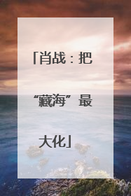 肖战：把“藏海”最大化