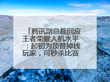 腾讯副总裁回应王者荣耀人机水平：起初为顶替掉线玩家，可秒杀比赛级玩家