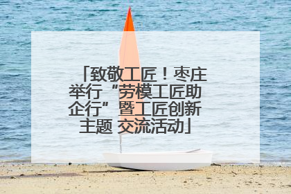 致敬工匠！枣庄举行“劳模工匠助企行”暨工匠创新主题 交流活动