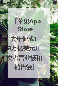 苹果App Store去年促成1.3万亿美元开发者营业额和销售额