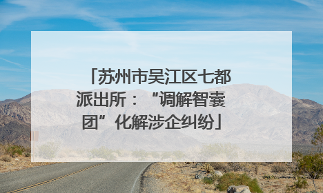 苏州市吴江区七都派出所：“调解智囊团”化解涉企纠纷