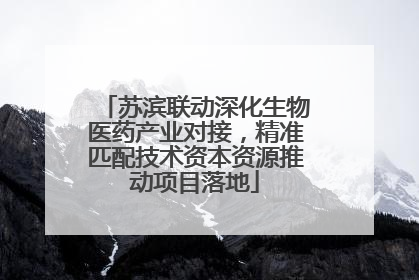 苏滨联动深化生物医药产业对接，精准匹配技术资本资源推动项目落地