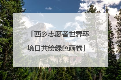 西乡志愿者世界环境日共绘绿色画卷