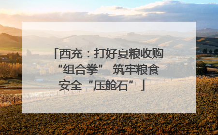 西充：打好夏粮收购“组合拳” 筑牢粮食安全“压舱石”