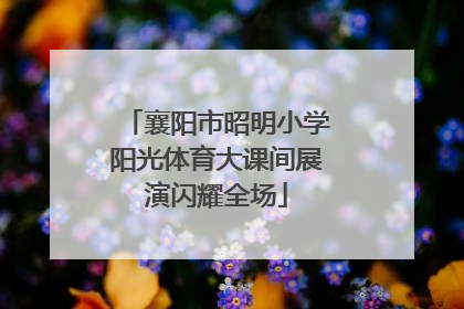 襄阳市昭明小学阳光体育大课间展演闪耀全场