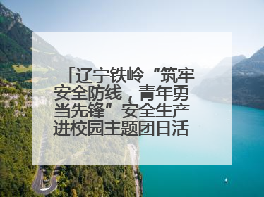 辽宁铁岭“筑牢安全防线，青年勇当先锋”安全生产进校园主题团日活动举行