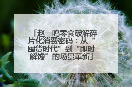 赵一鸣零食破解碎片化消费密码：从“囤货时代”到“即时解馋”的场景革新