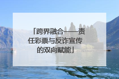 跨界融合——责任彩票与反诈宣传的双向赋能