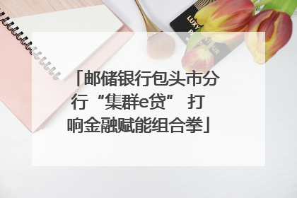 邮储银行包头市分行“集群e贷” 打响金融赋能组合拳