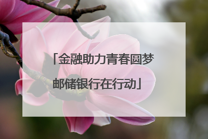 金融助力青春圆梦邮储银行在行动