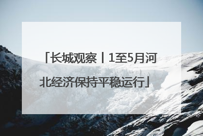 长城观察丨1至5月河北经济保持平稳运行