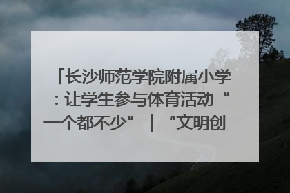 长沙师范学院附属小学：让学生参与体育活动“一个都不少”｜“文明创建耀三湘”专栏