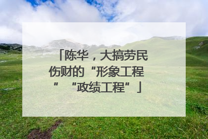 陈华，大搞劳民伤财的“形象工程”“政绩工程”