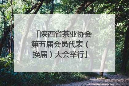陕西省茶业协会第五届会员代表（换届）大会举行