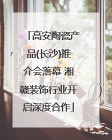高安陶瓷产品(长沙)推介会落幕 湘赣装饰行业开启深度合作