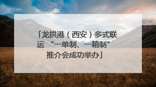 龙拱港（西安）多式联运 “一单制、一箱制” 推介会成功举办