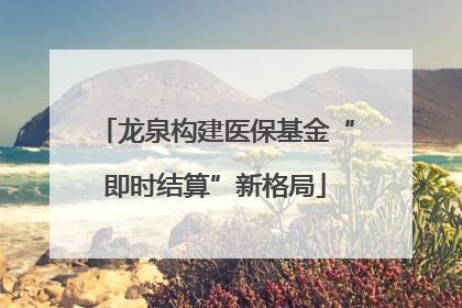 龙泉构建医保基金“即时结算”新格局