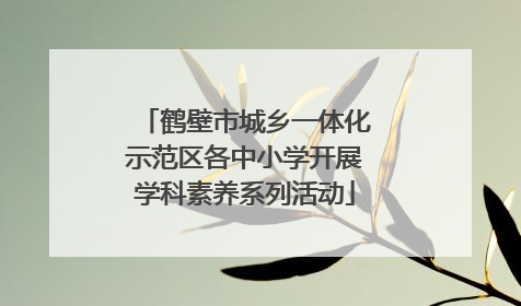 鹤壁市城乡一体化示范区各中小学开展学科素养系列活动