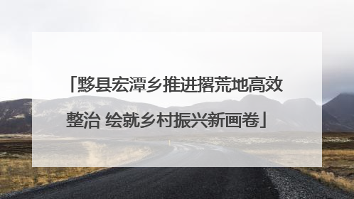 黟县宏潭乡推进撂荒地高效整治 绘就乡村振兴新画卷