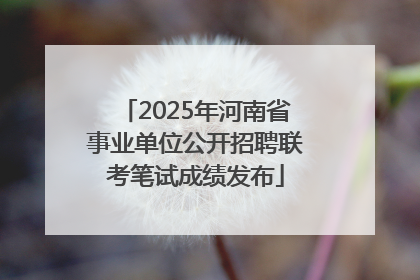 2025年河南省事业单位公开招聘联考笔试成绩发布